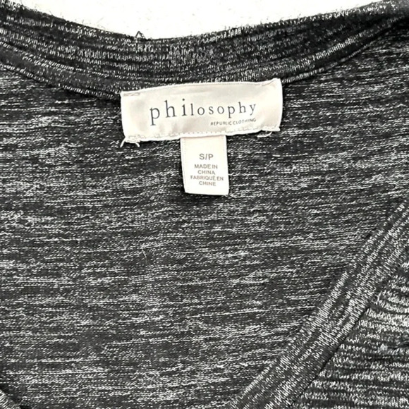 Philosophy/ Sweater/ Marbled white & grey knit/ Long sleeved/ Size US S - Picture 8 of 8